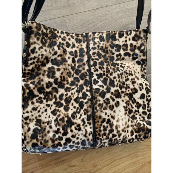 Ann Klein leopard print shoulder tote purse - Picture 4 of 5